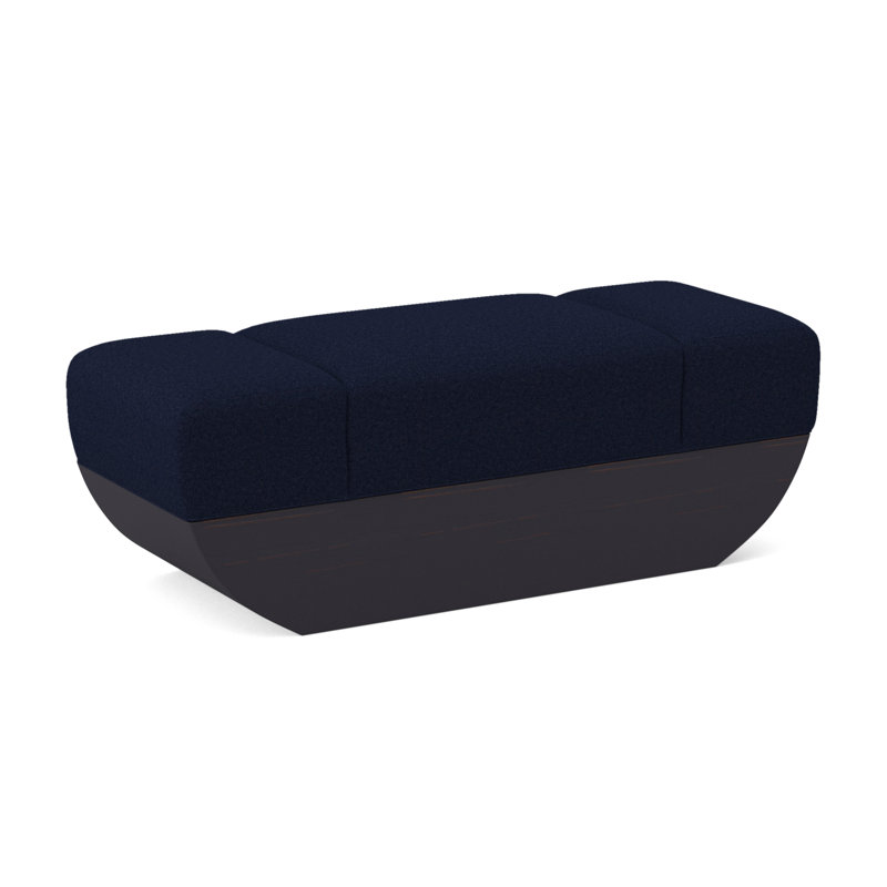 Ark Upholstered Bench, Margaret Uniform Polyester Blend, Vintage Ebony