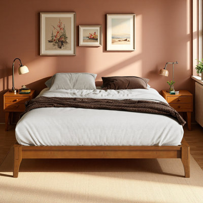 Bamboo Wood Platform Bed Frame