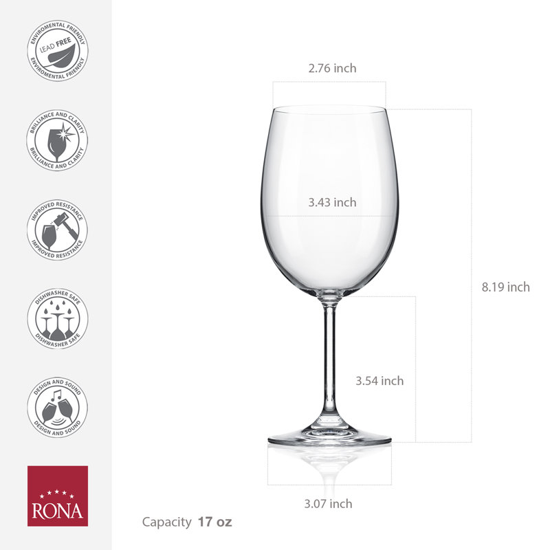 RONA Gala 17 oz. Bordeaux Wine Glass