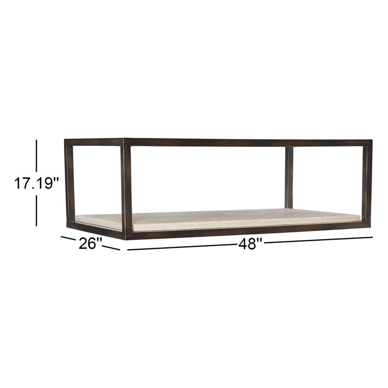 Kinsley Floor Shelf Coffee Table with Storage