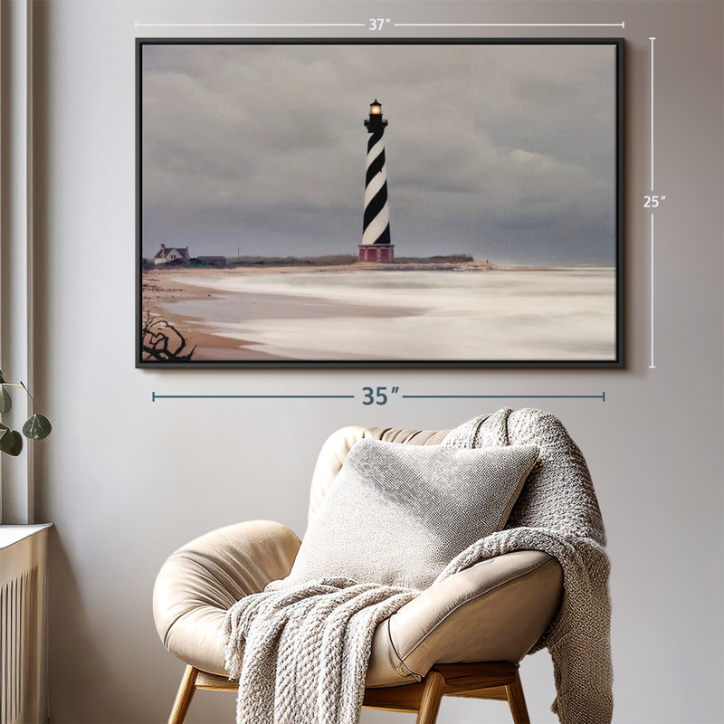 Impression sur toile Stormy Cape Hatteras, H 25 po x l 37 po