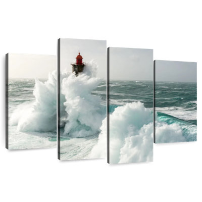 Aletra La Jument Lighthouse Splash