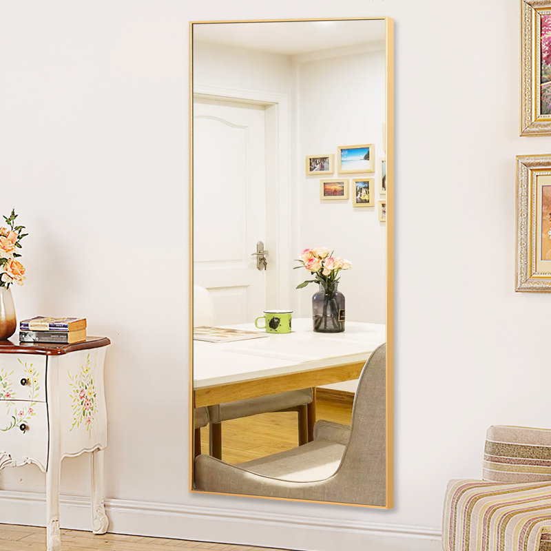 Metal Flat Mirror, Gold
