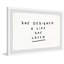 Reproduction d’art textuel sur papier encadrée « She design a Life IT loved IV »-358156375