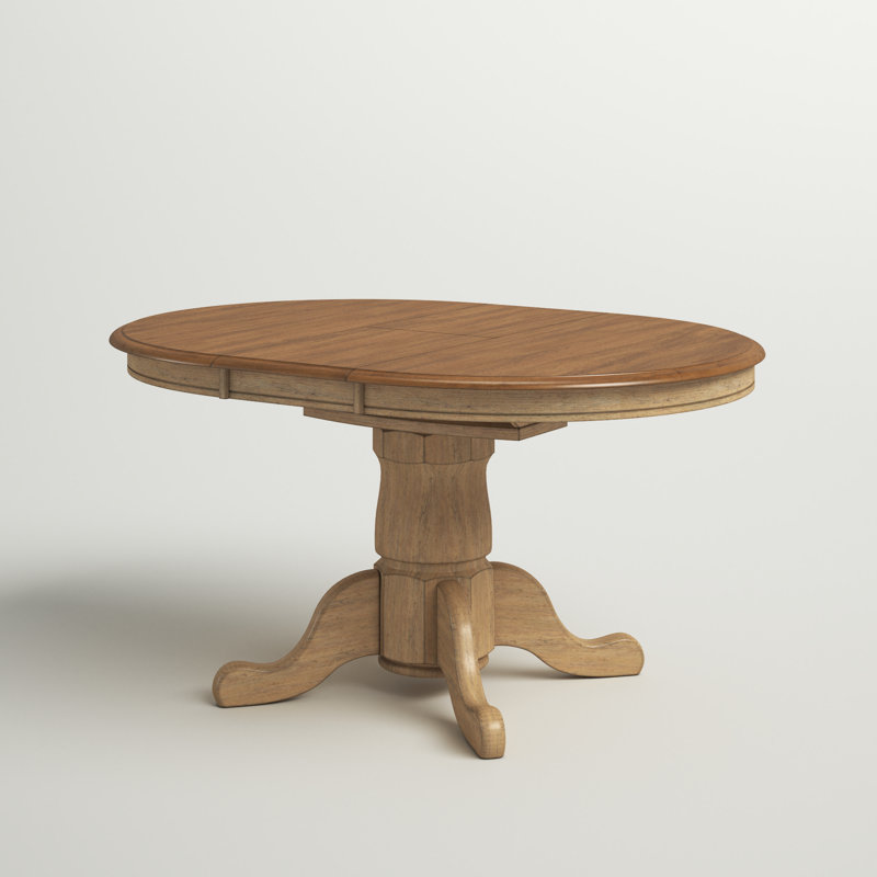Orviston Extendable Solid Wood Dining Table, Almond/Wheat