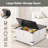 Square Coffee Table With Hidden Storage, Farmhouse Lift Top Coffee Table for Living Room-346658459