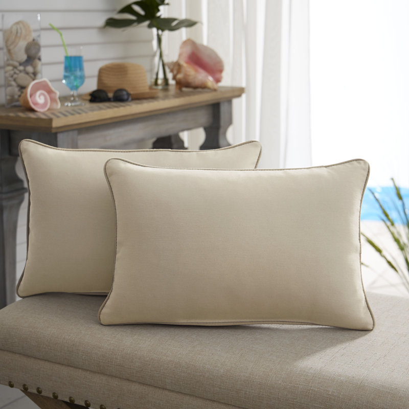 Coussin Selene, 13 po x 20 po, Brun clair