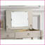 Ensemble de coiffeuse de chambre à coucher avec tabouret, miroir rabattable, tiroirs de rangement | Noir | Bois d'hévéa