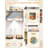 Wooden Corner Play Kitchen, Kitchen Playset With Stove & Range Hood W/lights & Sounds, Sink, Faucet, Ice Maker And Washing Machine, 6-piece Toy Set Age 3+(cream)-120381075