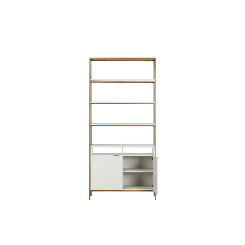 Storage Bookcase, Champagne Gold/Cream