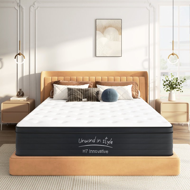 10"/12" Hybrid Mattress, Individually Pocketed Innerspring, Medium Firm (Twin/Full/Queen/King Sizes Available), 12", Queen