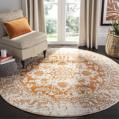 Christa Oriental Orange/Ivory Area Rug