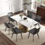 63 "Modern Artificial Stone White Panel Bronze Iron Metal Legs-Can Accommodate 6-8 People-840195017-840195022-840195020