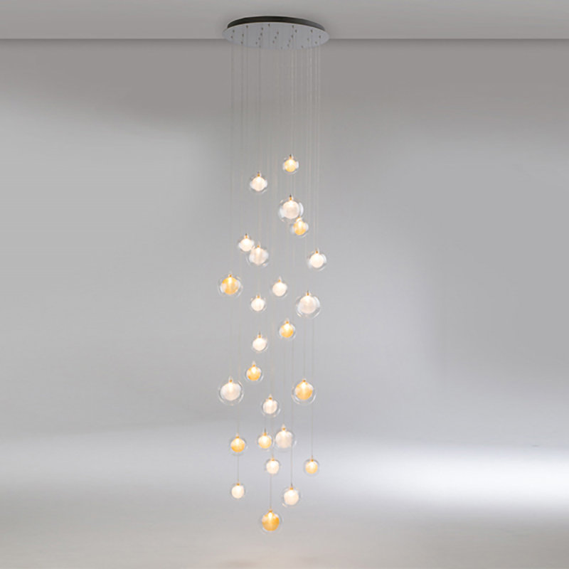 25 - Light Pendant, Clear/Gold