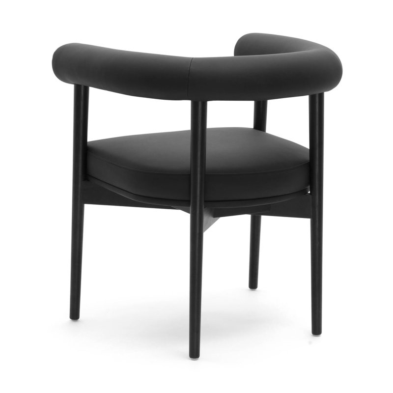 Chaise en cuir Ruth Performance, Noir, Noir
