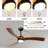 Ceiling Fan Light With 3 Solid Wood Blades-112997731