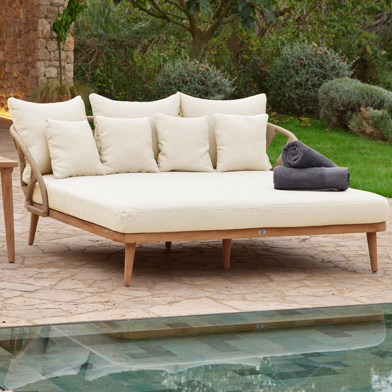 Krabi Outdoor 2 - Seat Patio Daybed, Canvas Aruba Sunbrella® Canvas