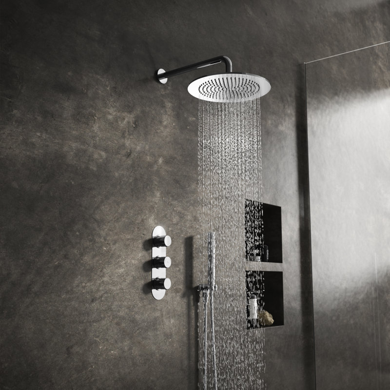 Round Valves Double Concealed Diverter Shower Valve
