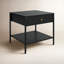Table de bout avec rangement en fer acer