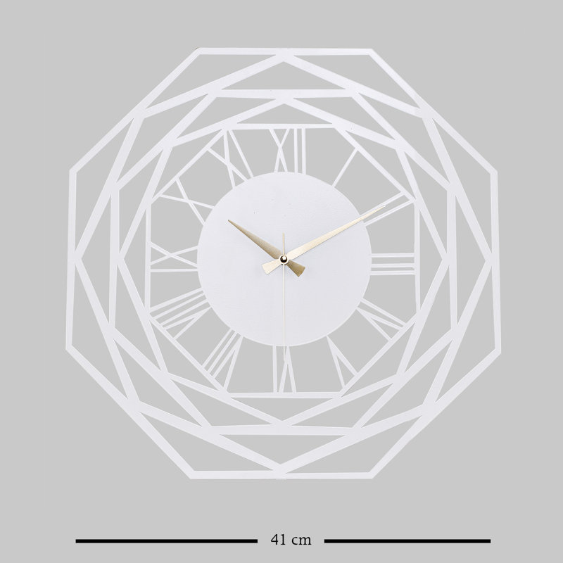 Amarmula Metal Wall Clock, White