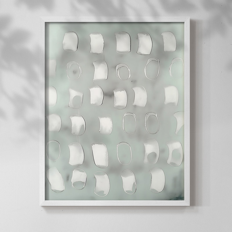 "ABSTRACT Series DCCLxxvii" par J Paul, Blanc / Blanc, H 15 po x l 12 po