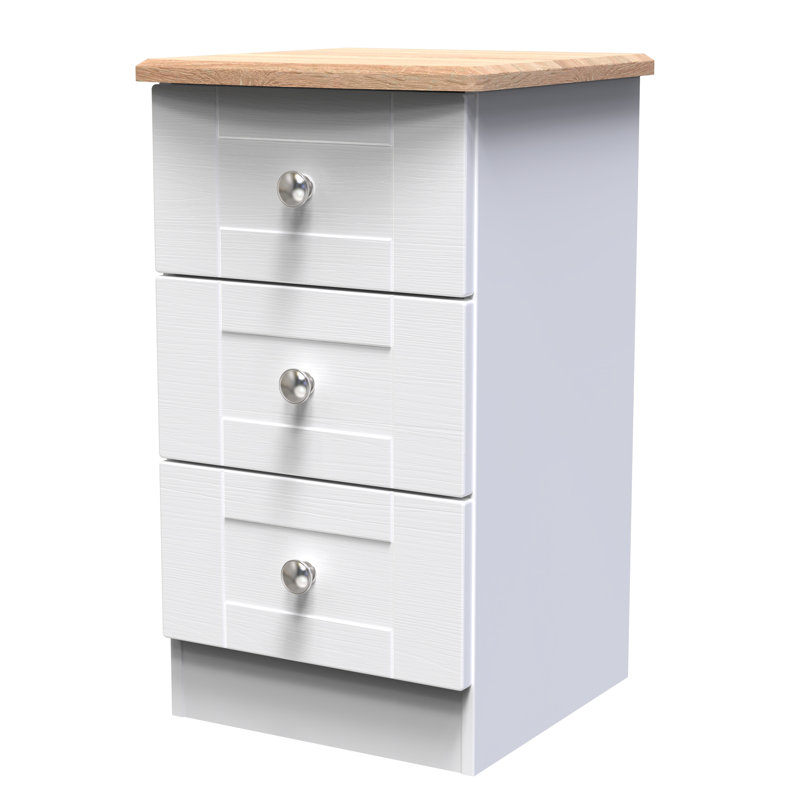 Ondrasek 40cm W Manufactured Wood Bedside Table, White