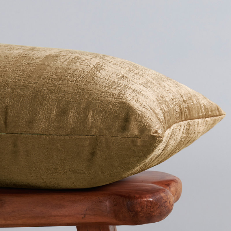 Textured Velvet Pillow Cover, Tobacco Brown