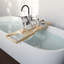 Lavish Home Bamboo Bathtub Tray - Wood Bath Caddy with Book, Phone, or Tablet Rest, Cup Holder, and Extended Sides for Bath Accessories
