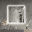 Miroir de salle de bain 36 po x 36 po à DEL avec miroirs de salle de bain avec lumières frontales anti-buée et sans miroir