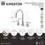 Kingston Brass Convergent Two-Handle 3-Hole Deck Mount Widespread Bathroom Faucet With Knurled Handle And Brass Pop-Up-110550650