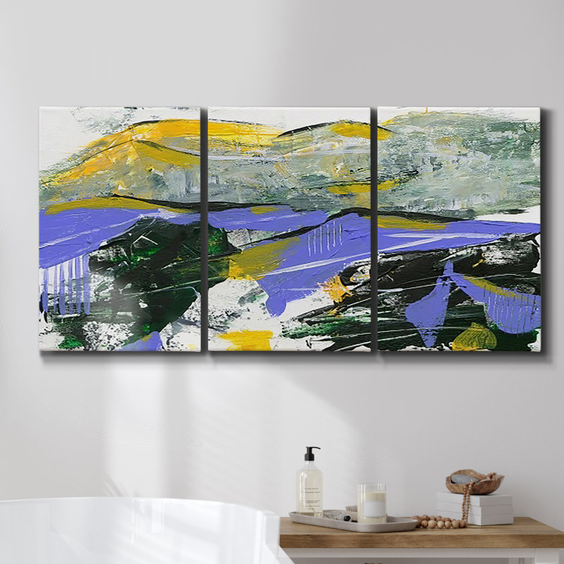 " Mindfulness III " 3 - Pieces, 36" H x 72" W x 2" D