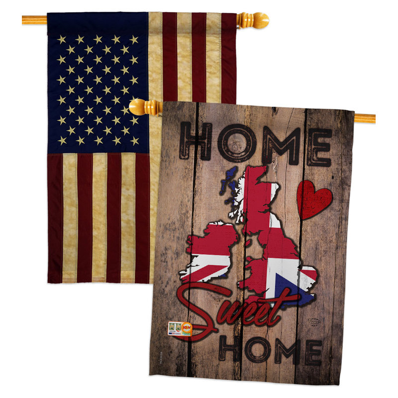 Drapeau de maison en polyester à 2 côtés 40 x 28 po