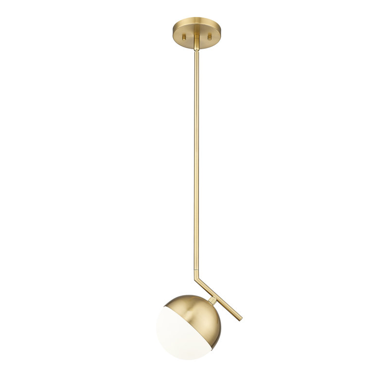Luminaire suspendu 1 lumière 8,5 pouces Virgie, Doré
