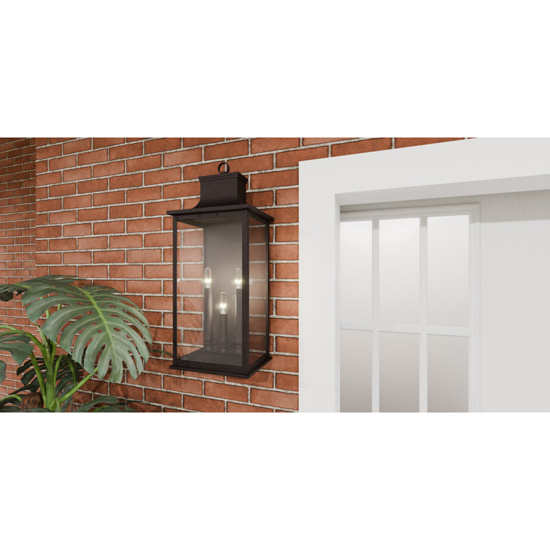 Abernathy 3-Light Outdoor Wall Lantern, Bronze