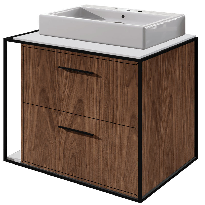 Aquagrande 18.5'' L Bathroom Sink, 3 Hole - 8" Centers