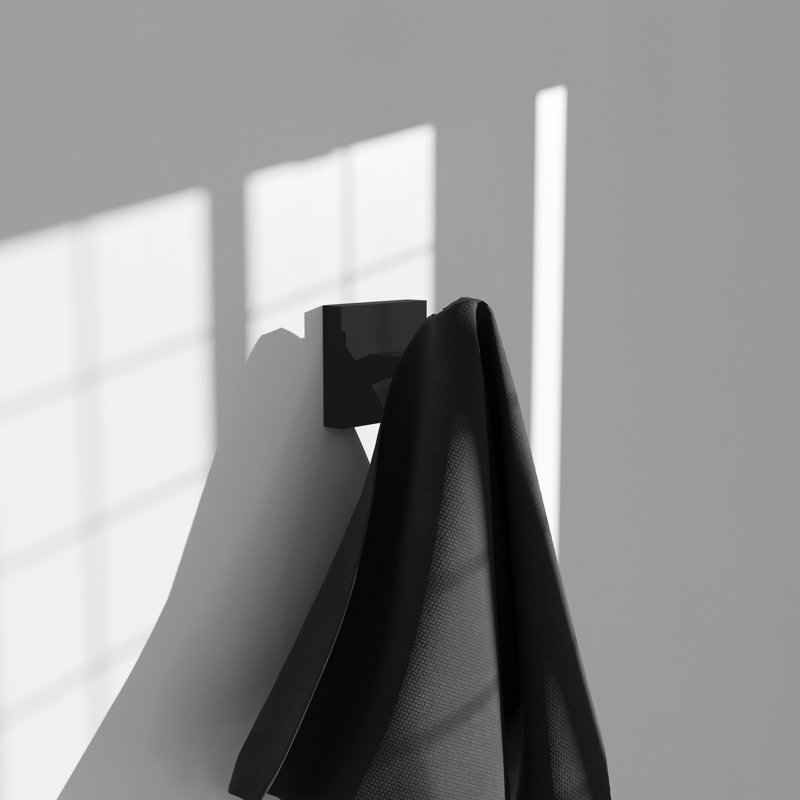 ZLINE Rubicon Towel Hook in Brushed Nickel, Matte Black