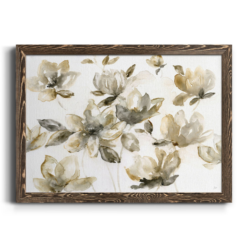 Natures Dance - Peinture sur toile encadrée, Toile avec cadre en noyer, H 37,5 po x l 27,5 po x P 1,5 po