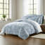 Ensemble d'édredon en coton bleu Elwood-109897358