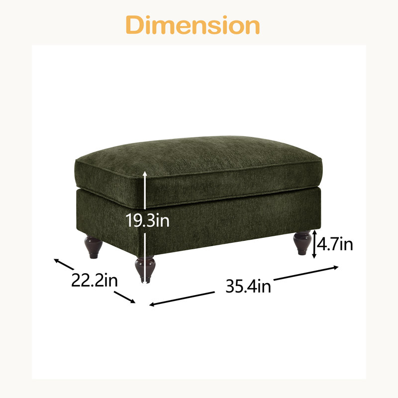 Repose-pieds en chenille, Vert