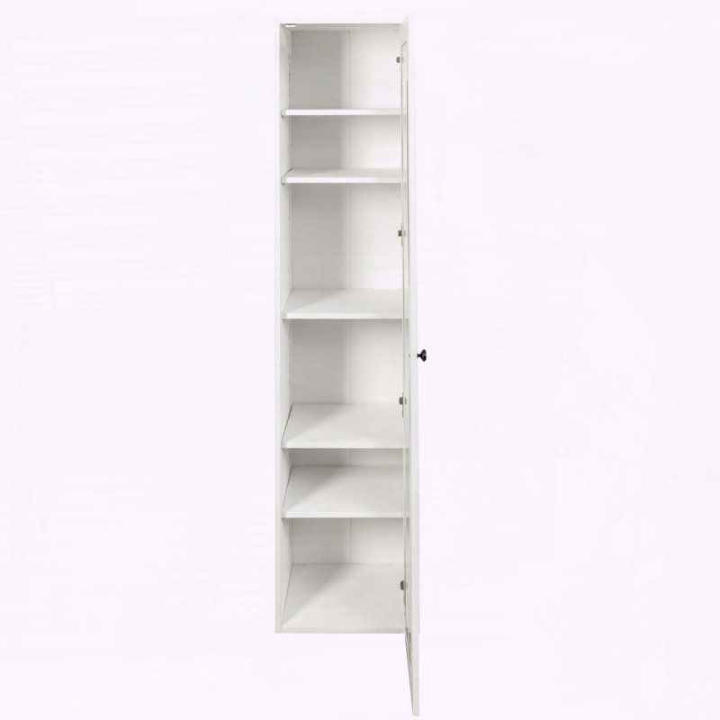 Armoire haute avec bibliothèque et porte vitrée