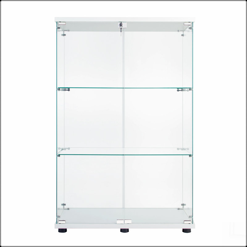 Vitrine à deux portes avec 3 tablettes