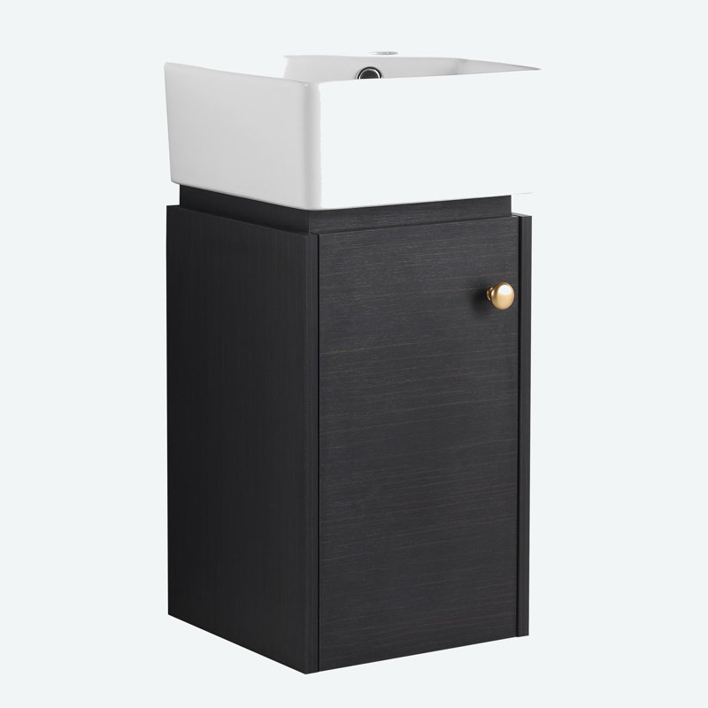 Meuble-lavabo simple 12 po avec comptoir en céramique Bloniarz