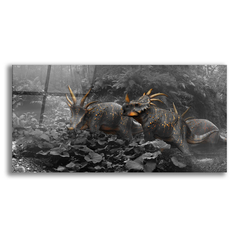 " Styracosaurus " by Epic Art Portfolio, 12" H x 24" W x 0.2" D