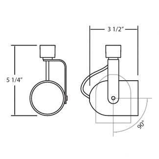50W GU10 Adjustable Track Head