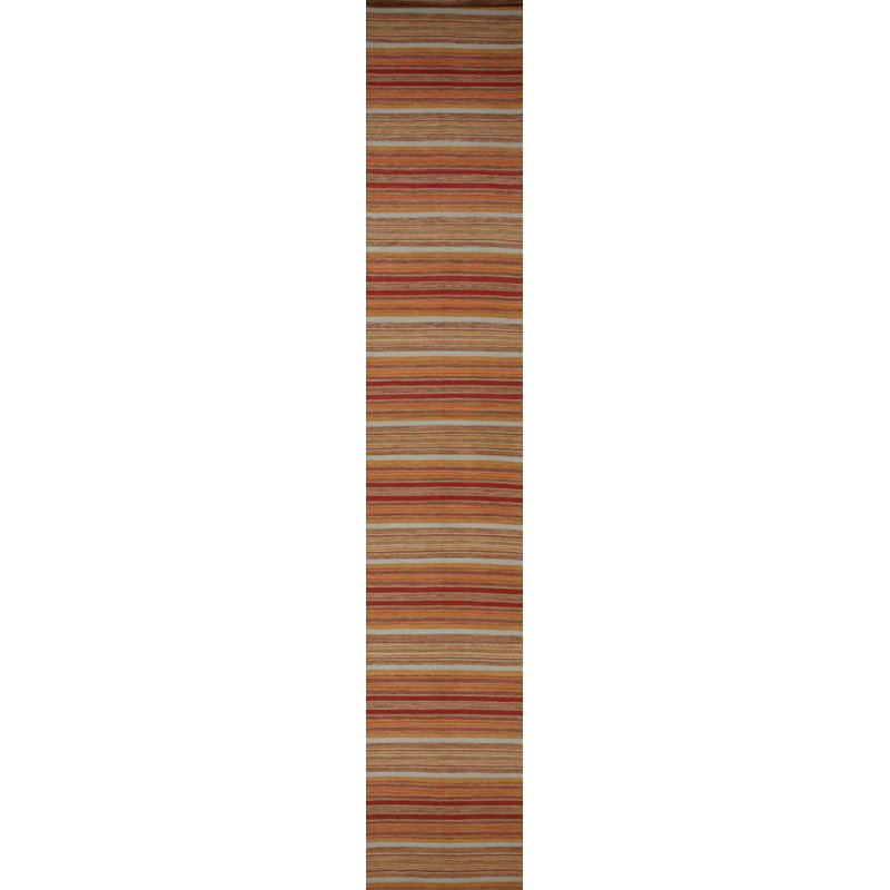 Striped Area Rug in Brown/Red