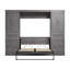 Lit et unités de rangement avec portes et tiroirs Arlex-88513700-91638443