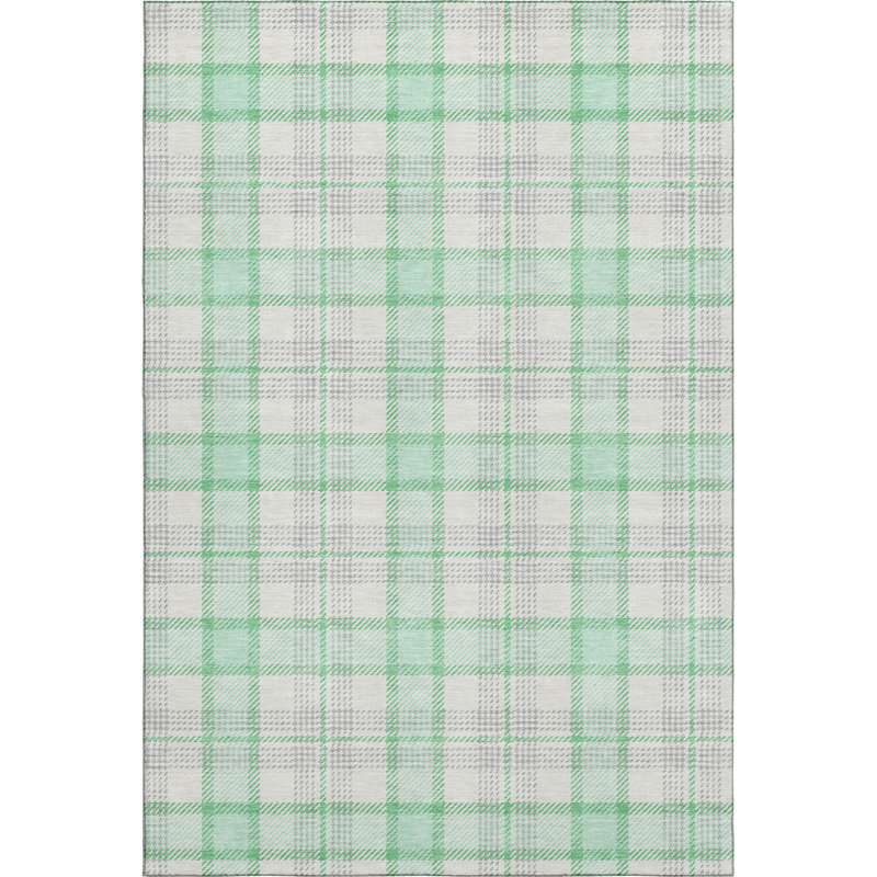 Premium Machine Washable Corum AMF1052 Plaid Rug, Rectangle 10' x 14'