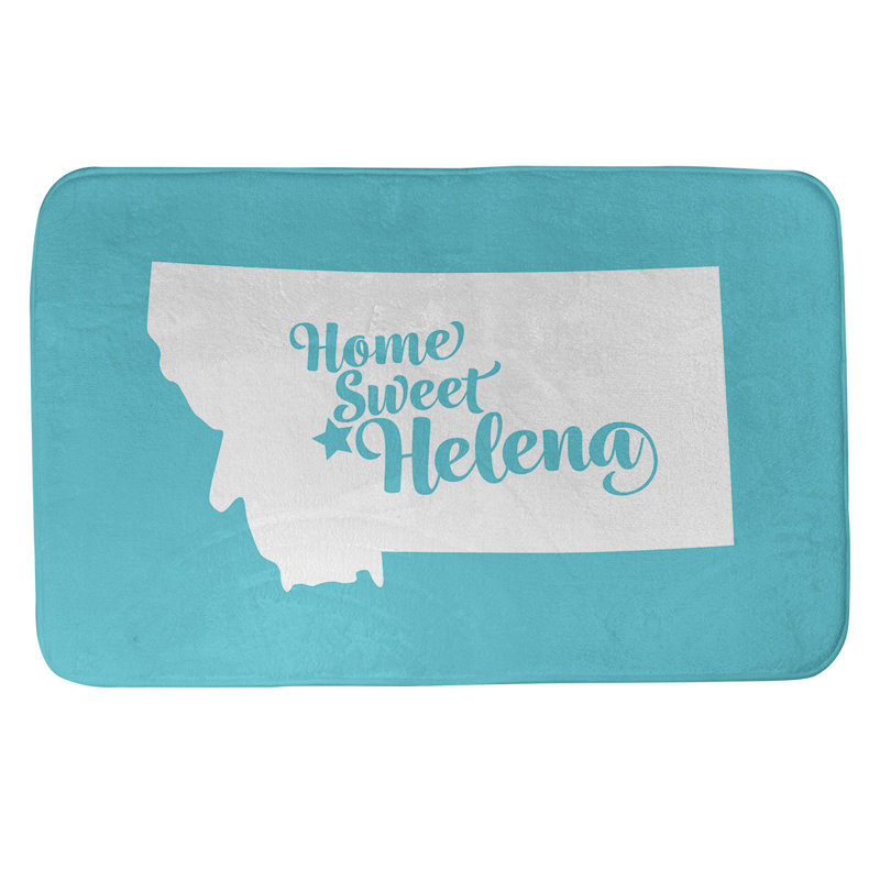 Tapis pour salle de bain hélène montana, Bleu sarcelle, l 21 po x L 34 po