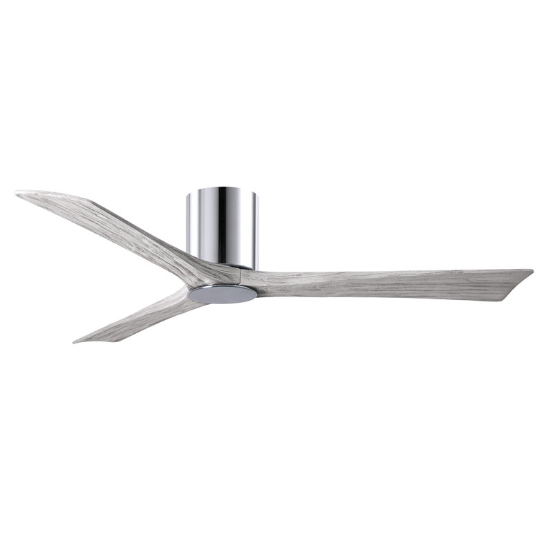 Irene LED Ceiling Fan, Barn Wood Tone, Polished Chrome, 60"