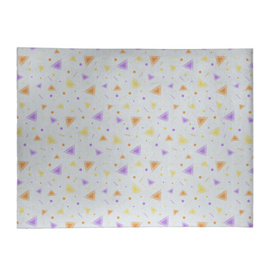 Tapis blanc/bleu rétro de la région de 90" reg patterns "